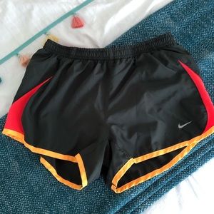 Nike Orange and Pink Running shorts size small